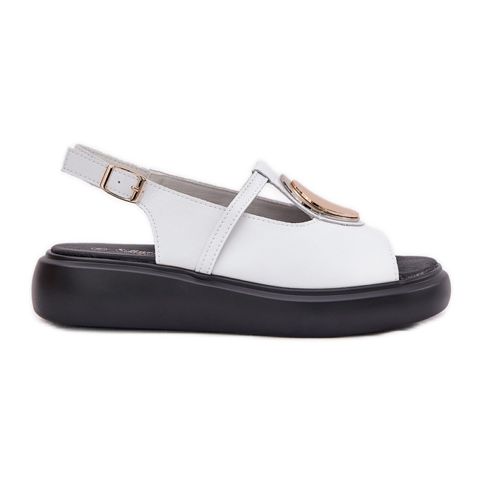 S.Barski Nahka tyylikäs naisten sandaalit S. Barski Gr51-603 Valkoinen