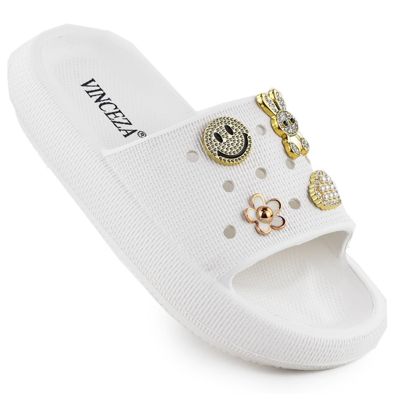 Vaahtoläppärahat uima -altaan rannalla valkoisella alustalla koristeltu Vinceza 76055 valkoinen