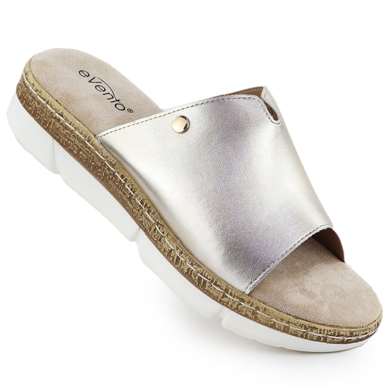Vinceza Naisten flip -Flops Golden Evento 8832 -metallikorkeudessa kultainen
