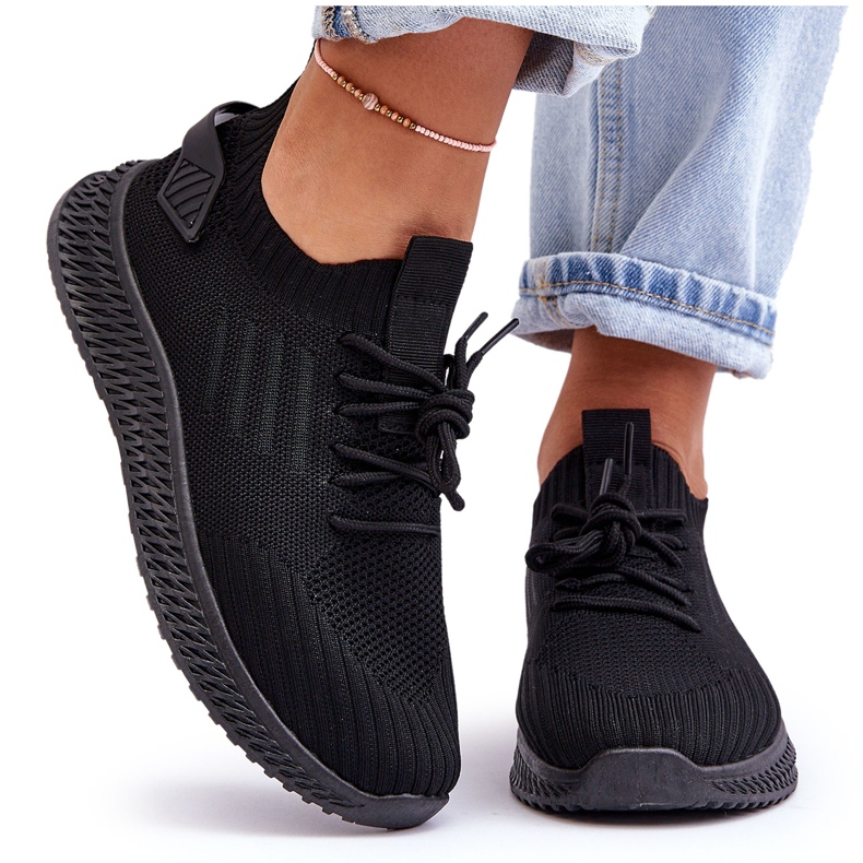 Naisten liukuminen -mustat urheilukengät