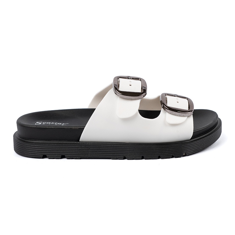 Seastar Valkoiset flip flops hopea -soljilla valkoinen