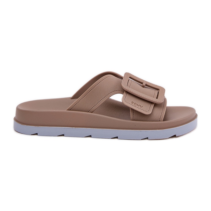 Tuoksuva naisten flip flops koristeellisella solki zaxy RR285076 beige