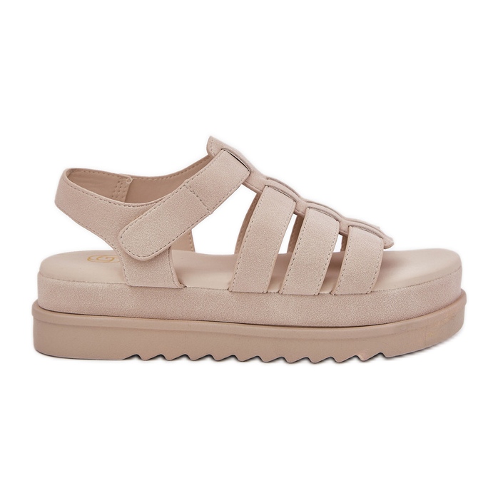Inna Naisten sandaalit Platform Eco Suede Beige