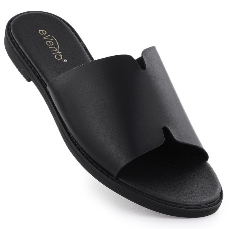 EVento Naisten klassinen Black Flip Flops 8835 musta