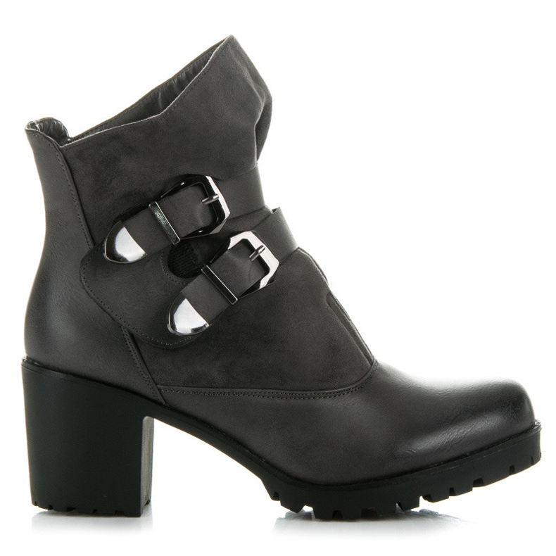 Vinceza Korkeat saappaat tarranauhalla harmaa