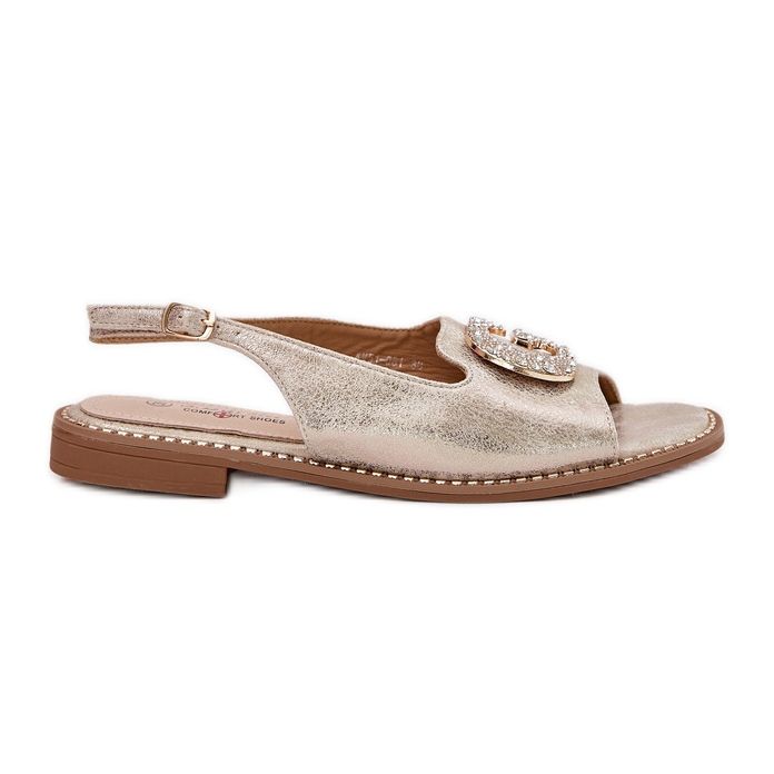 S.Barski Naisten sandaalit, joissa on koristeelliset yksityiskohdat S. Barski Kv51-081 PLN: stä kultainen