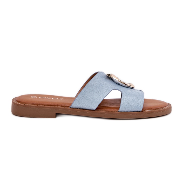 Vinceza Flat -Pested Women's Flip Flops kanssa Vincez -sisustus 17381 sininen