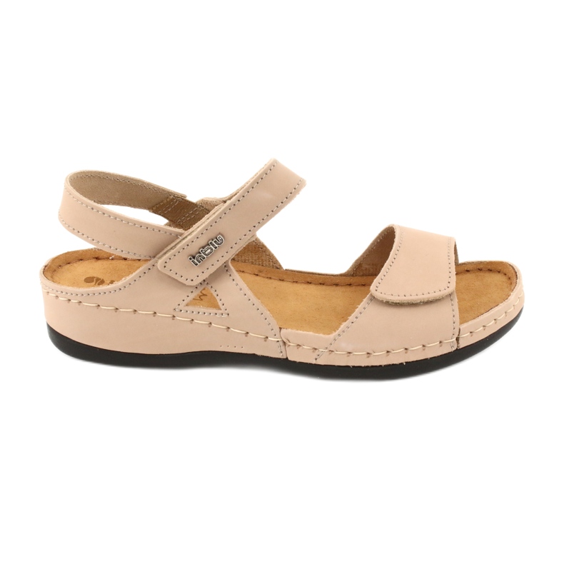 Inblu -naisten nahka sandaalit 158d102 beige