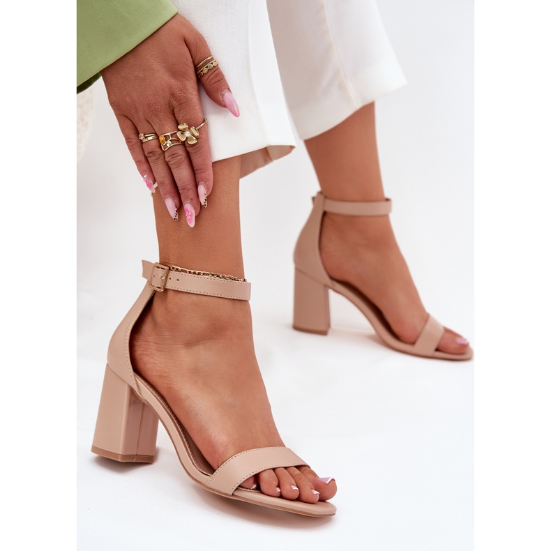 Eco Leather Naisten sandaalit postitse beige