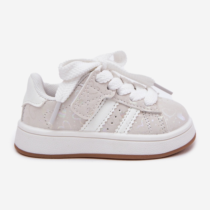 Sneakers -urheilukengät lasten sydämille valkoinen