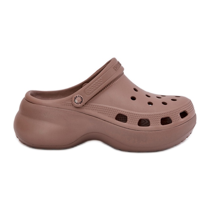 Naisten vaahtoläppärahat massiivisessa pohjassa Big Star RR274A121 Dark Beige