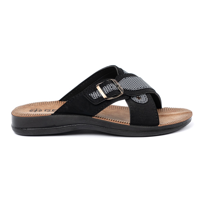 Shelvt Musta miesten tossut soljella