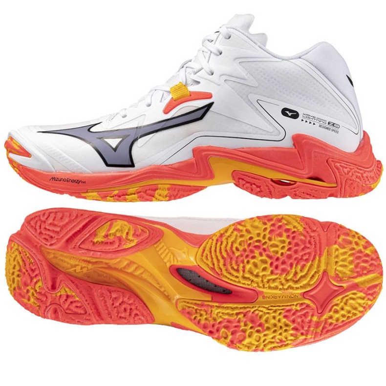 Mizuno Wave Lightning Z8 Mid V1GA240598 Lentopallokengät valkoinen