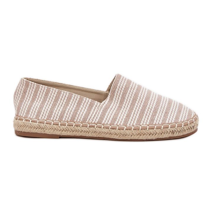 Miesten espadrilles beige -punoksella