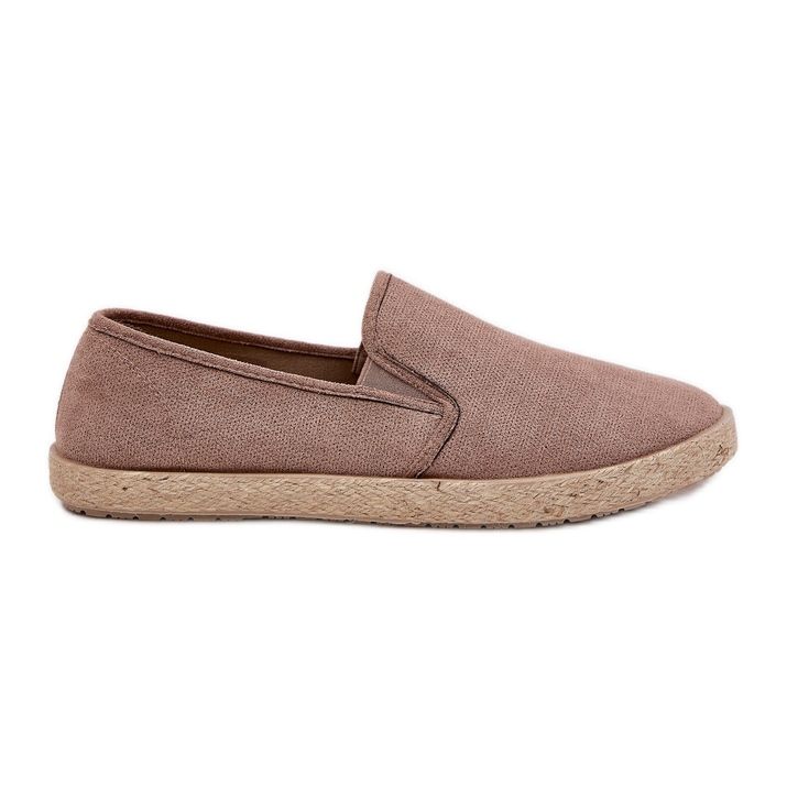 Espadrilles miesten lenkkarit Eco mokkanahkalla Dark Beige