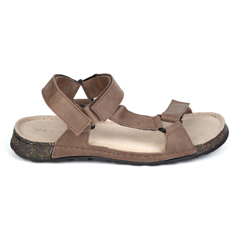 Olivier Miesten nahka sandaalit wasak 0243w khaki beige
