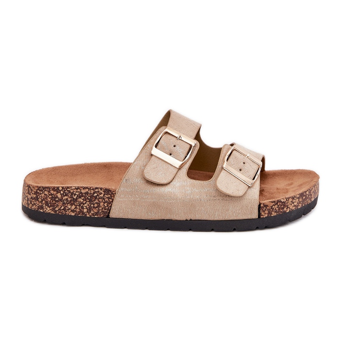 Boto Naisten tossut korkin pohjassa kultakortina kultainen