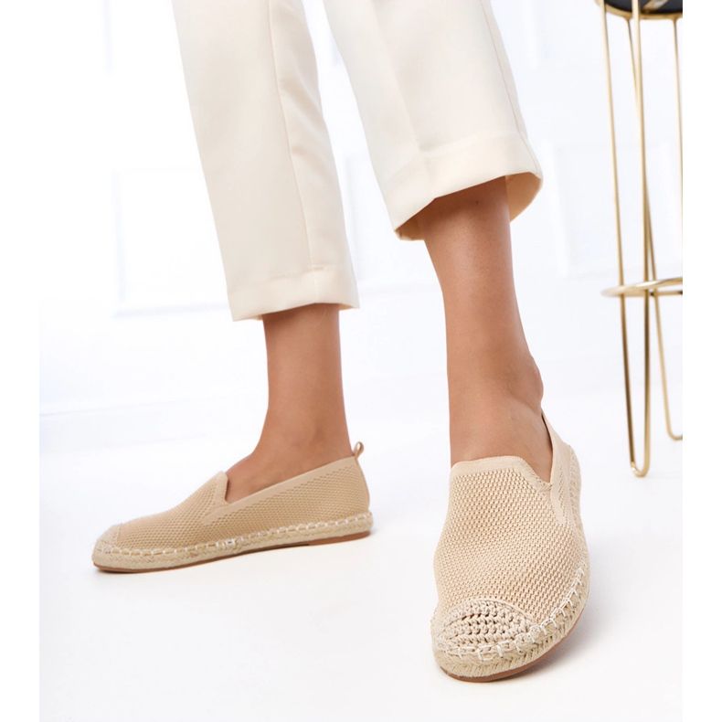 Beige Espadrilles Luna -alustalla