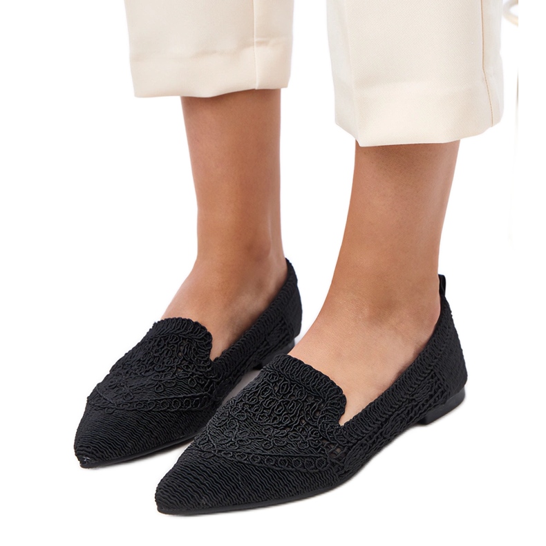 Musta Openwork Women's Ballerinas Gerania