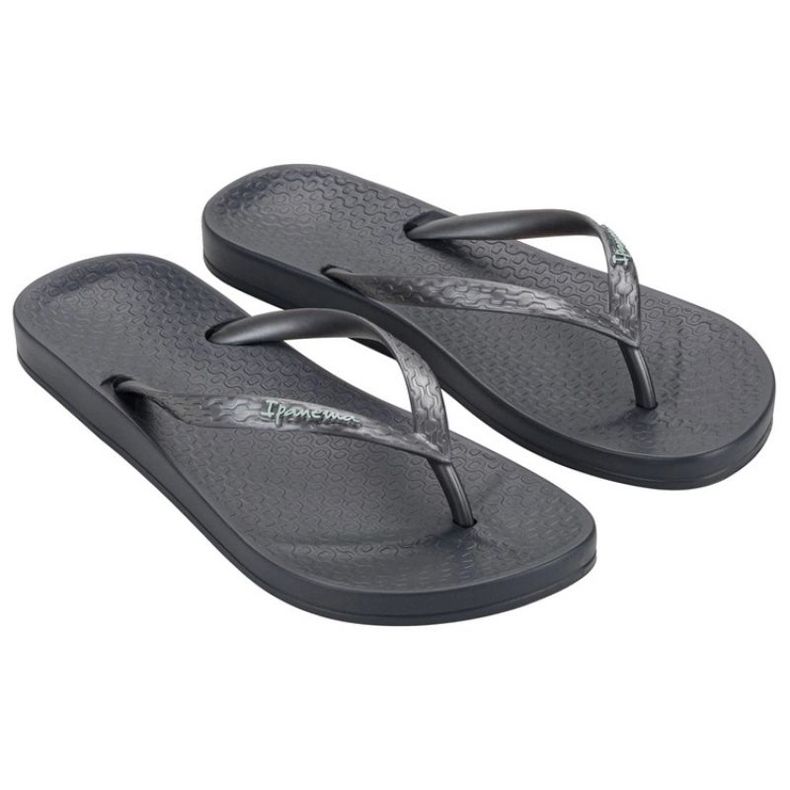 Naisten Ipanema Flip -Flops Anatomica 81030 BB624 MUSTA harmaa