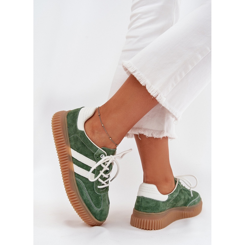 Boto Naisten mokkanan lenkkarit vihreällä Venera -alustalla