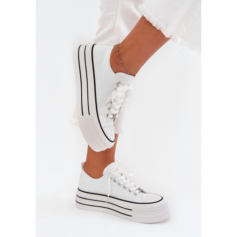 Boto Naisten lenkkarit massiivisella alustalla valkoinen venesatama