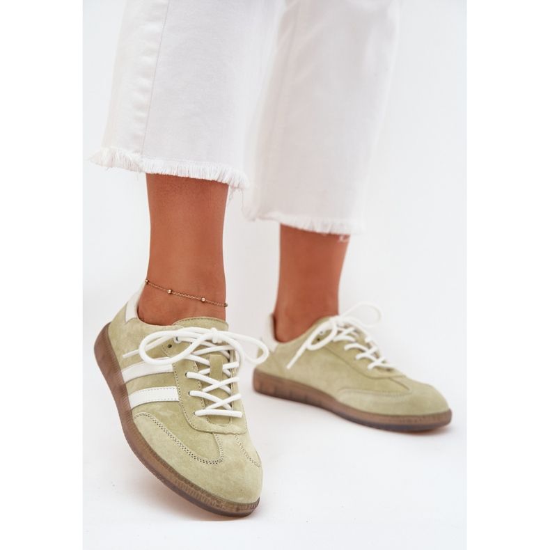 Boto Matala nahkainen lenkkarit naisten kalkki ismina vihreä