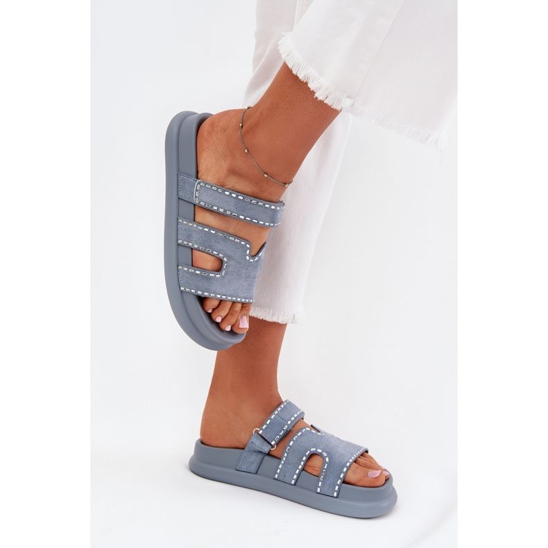 Boto Naisten flip flops koristeella laiturilla sininen delyna