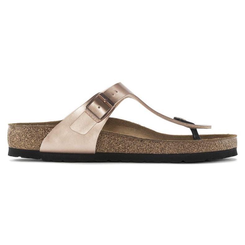 Naisten flip -Flops Birkenstock Gizeh BS 1023925 Kultainen vaaleanpunainen metalli