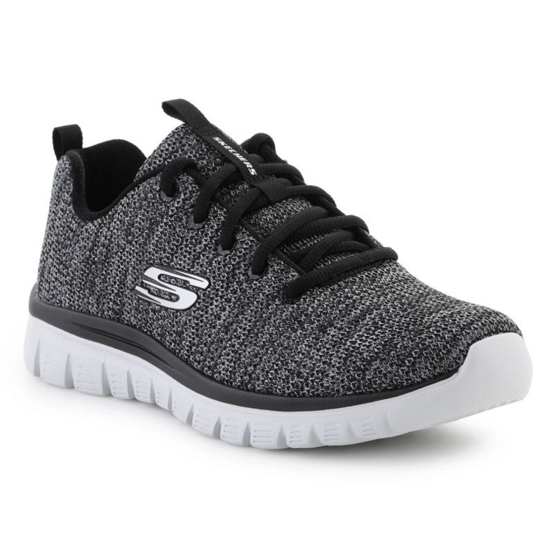 Skechers kengät siro kierretty omaisuus M 12614-BKW musta