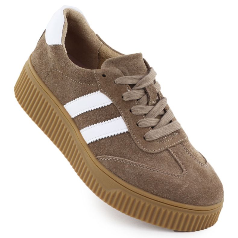 Naisten nahkakengät laiturilla beige filippo dp6776