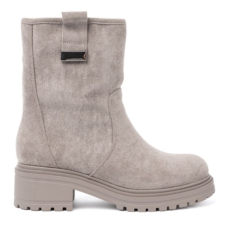 Shelvt Mukavat harmaat saappaat massiivisella pohjalla