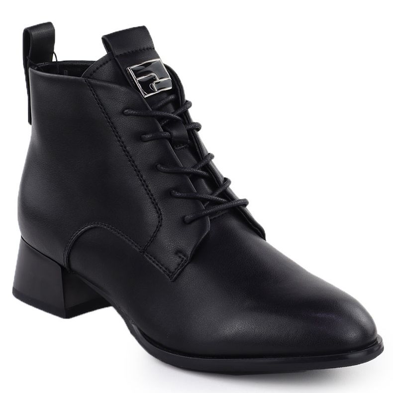 Black Vinceza 66805 nahkakorkokengät musta