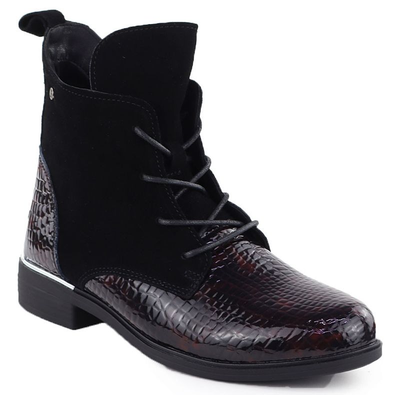 Nahkakalatu mokkanahkaisten naisten eristetty tummanruskea Filippo DBT4749