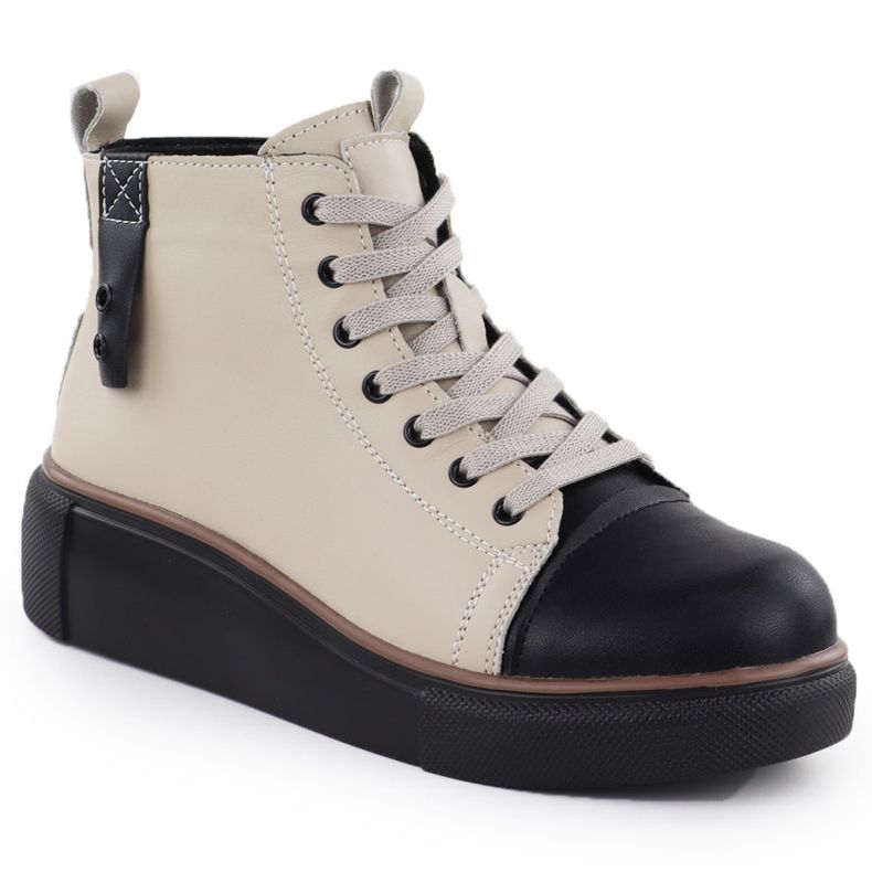 T.Sokolski Naisten nahkakengät eristetty beige. Sokolski Z24-218