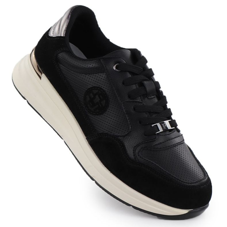 Naisten nahkakengät mustat filippo dp7106/25