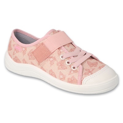 Befado lasten tossut tarranauhalla 351Y033, pinkki perhosilla vaaleanpunainen