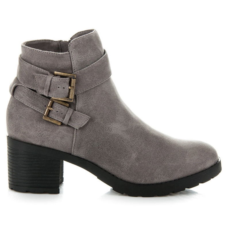 Kylie Harmaat saappaat soljella