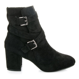 Seastar Korkeakorkoiset mokkanahkaiset nilkkurit musta