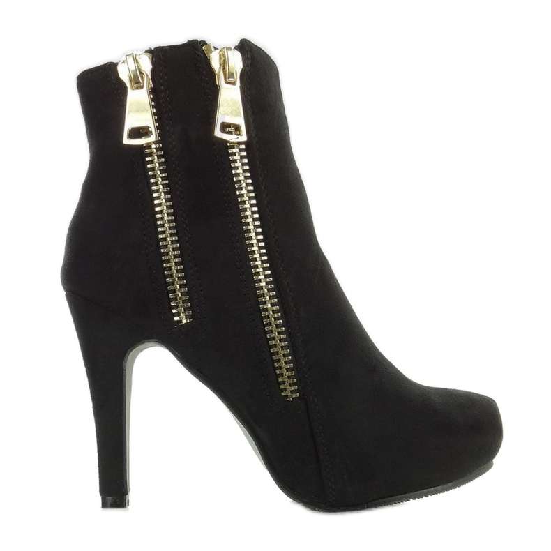 Kultasaappaat A857-1 Mustat vetoketjut