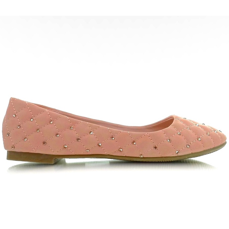 Tikatut balerinat XT373 Pinkki vaaleanpunainen