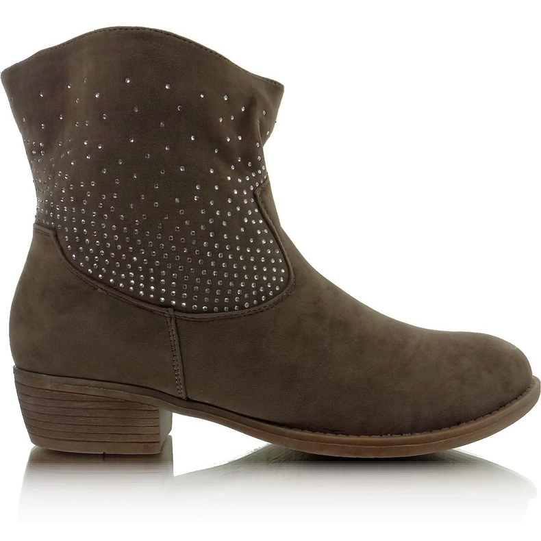 Saappaat kuutiozirkonialla 6914 khaki monivärinen ruskea