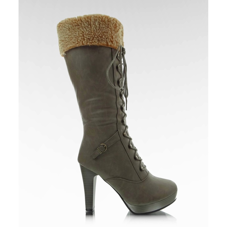 Saappaat postilla G12400 khaki ruskea monivärinen