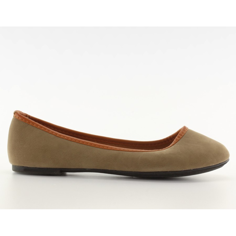 Ballerinat A310 khaki -leikkauksella
