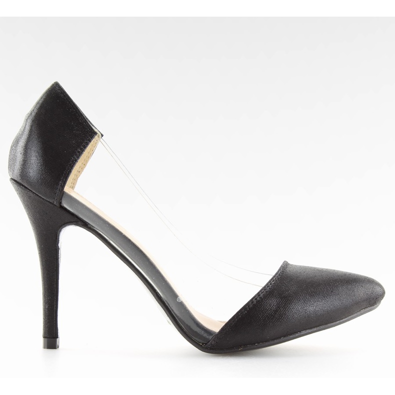 Epäsymmetrinen musta styletos L-836 musta