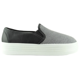 Slip-on lenkkarit pieni koiranhammas SS02-02 Musta