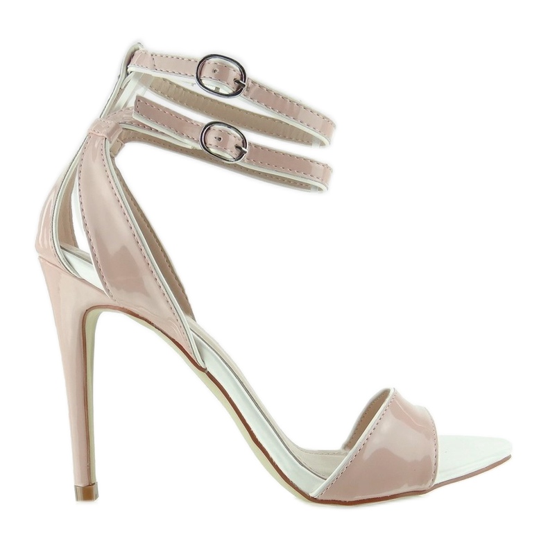 Kauniit sandaalit korkeakorkoisessa A958 Pink vaaleanpunainen