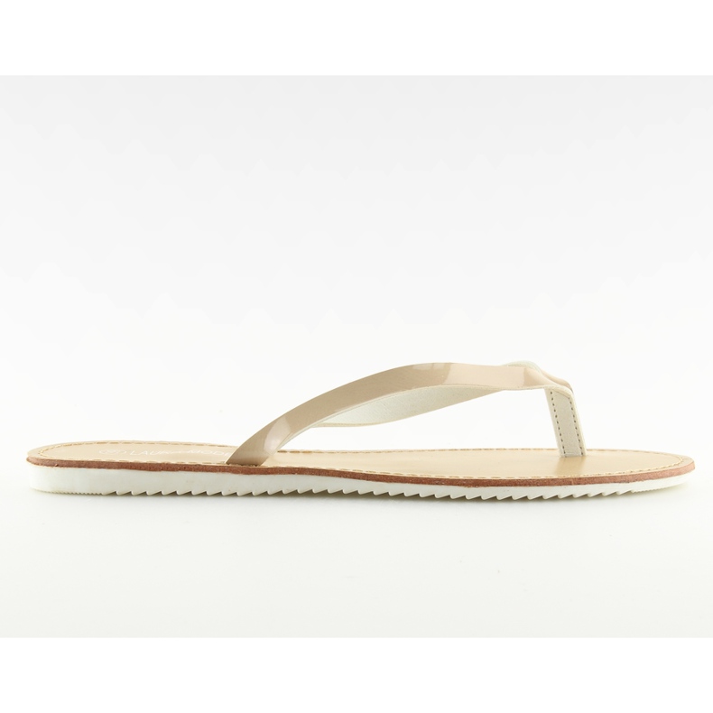 Flip flops, valkoinen pohja, LS-76 Beige