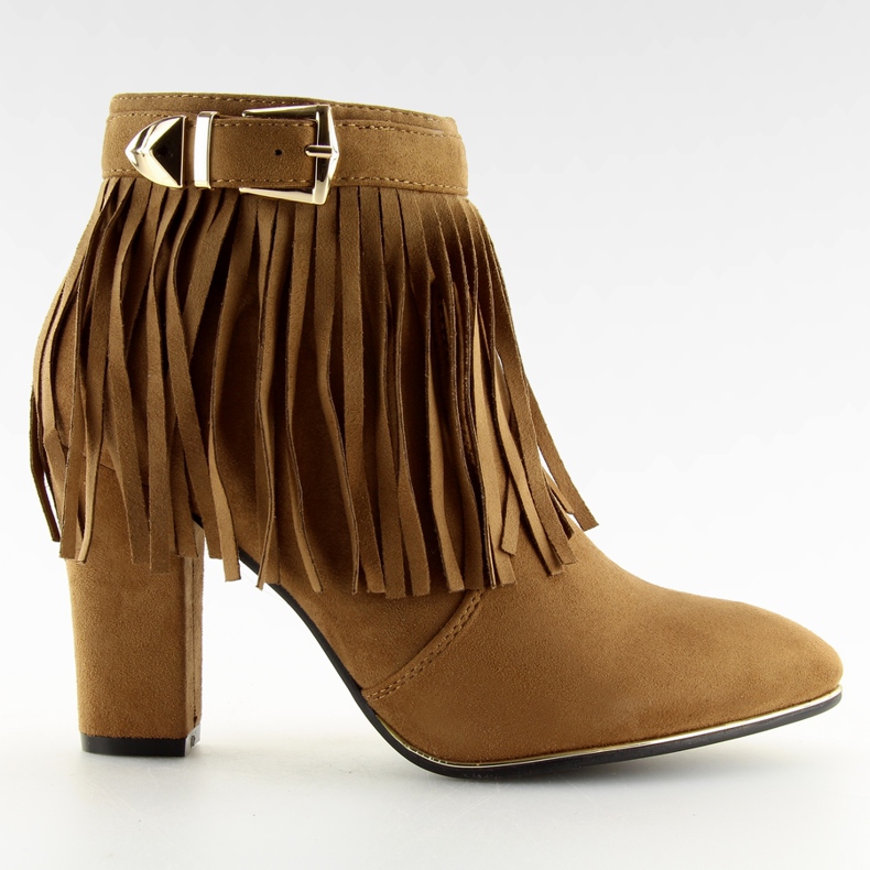 Fringed-saappaat solki BL-37 Camel ruskea