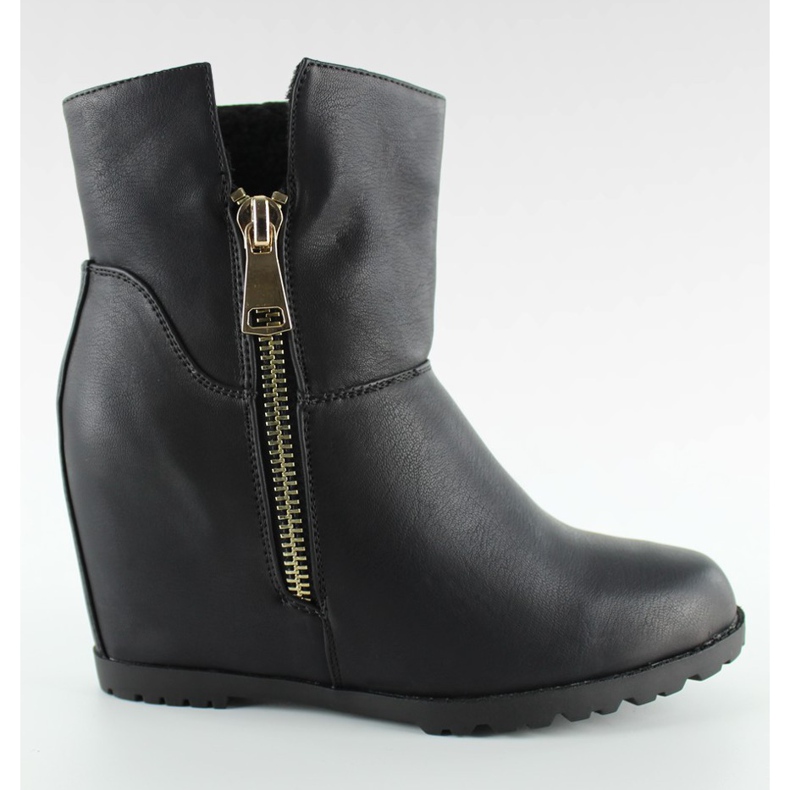 Saappaat lampaan piilossa olevalla kiilalla EL025 Musta